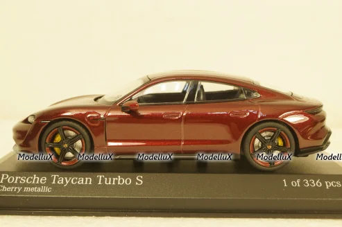 Porsche Taycan Turbo S 2020, red metallic, 410068474, Minichamps 1:43