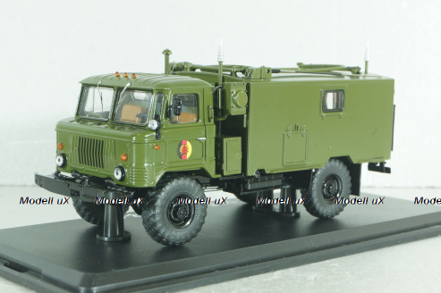 КШМ Р-142Н (66) командно-штабная машина на шасси Газ-66 NVA 1965г, хаки, PCL47024, Premium ClassiXXs 1:43