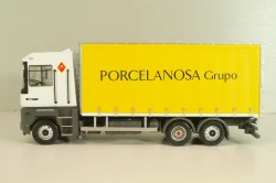 Renault AE 500 Magnum truck "Porcelanosa Grupo" 1990, white/yello, Camiones y Autobuses #94, Altaya 1:43