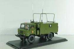 КШМ Р-142Н (66) командно-штабная машина на шасси Газ-66 NVA 1965г, хаки, PCL47024, Premium ClassiXXs 1:43