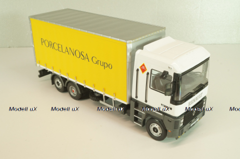 Renault AE 500 Magnum truck "Porcelanosa Grupo" 1990, white/yello, Camiones y Autobuses #94, Altaya 1:43