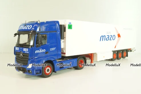 Mercedes-Benz Actros MP 4 truck with semi-trailer "Mazo" 1988, blue/white, Camiones y Autobuses #96, Altaya 1:43