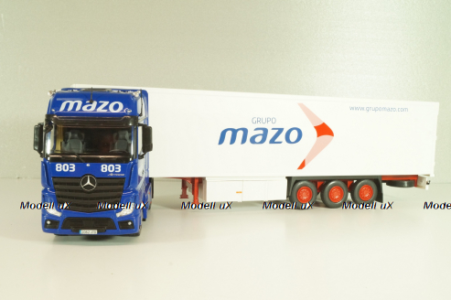 Mercedes-Benz Actros MP 4 truck with semi-trailer "Mazo" 1988, blue/white, Camiones y Autobuses #96, Altaya 1:43