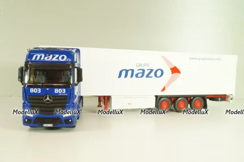 Mercedes-Benz Actros MP 4 truck with semi-trailer "Mazo" 1988, blue/white, Camiones y Autobuses #96, Altaya 1:43