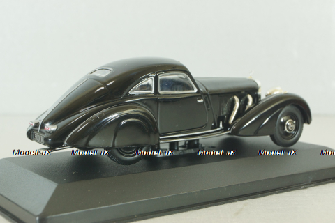 Mercedes 500 K Autobahnkurier (W29) 1934, black, MBOMS002, Altaya, Mercedes-Benz Offizielle Modell Sammlung #02, 1:43