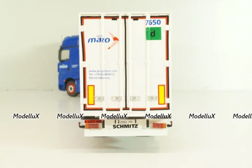 Mercedes-Benz Actros MP 4 truck with semi-trailer "Mazo" 1988, blue/white, Camiones y Autobuses #96, Altaya 1:43