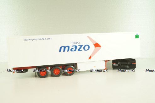 Mercedes-Benz Actros MP 4 truck with semi-trailer "Mazo" 1988, blue/white, Camiones y Autobuses #96, Altaya 1:43