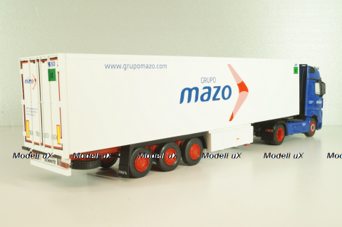 Mercedes-Benz Actros MP 4 truck with semi-trailer "Mazo" 1988, blue/white, Camiones y Autobuses #96, Altaya 1:43