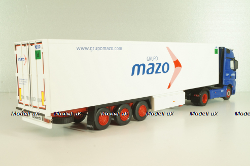 Mercedes-Benz Actros MP 4 truck with semi-trailer "Mazo" 1988, blue/white, Camiones y Autobuses #96, Altaya 1:43