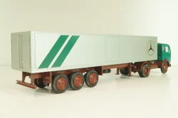 Mercedes-Benz 1632 S tractor with semi trailer "Mercedes" green/silver,  556, NZG 1:50