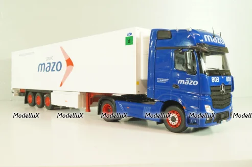 Mercedes-Benz Actros MP 4 truck with semi-trailer "Mazo" 1988, blue/white, Camiones y Autobuses #96, Altaya 1:43