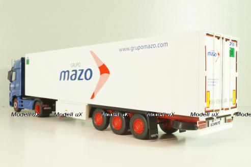 Mercedes-Benz Actros MP 4 truck with semi-trailer "Mazo" 1988, blue/white, Camiones y Autobuses #96, Altaya 1:43