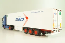 Mercedes-Benz Actros MP 4 truck with semi-trailer "Mazo" 1988, blue/white, Camiones y Autobuses #96, Altaya 1:43