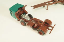 Mercedes-Benz 1632 S tractor with semi trailer "Mercedes" green/silver,  556, NZG 1:50