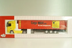 Mercedes-Benz Actros 1846 tractor with semi trailer "Cargo-Maxx" yellow/red, 555, NZG 1:50