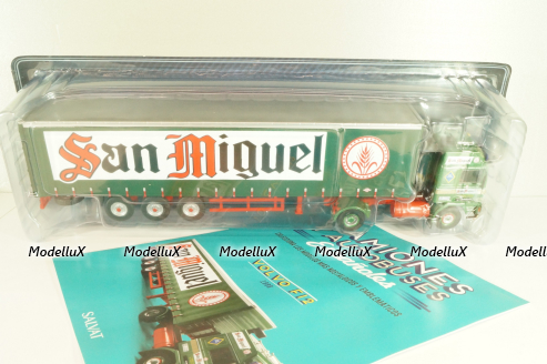 Volvo FH12 truck with semi-trailer "San Miguel" 1988, green Camiones y Autobuses #83, Altaya 1:43