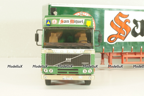 Volvo FH12 truck with semi-trailer "San Miguel" 1988, green Camiones y Autobuses #83, Altaya 1:43