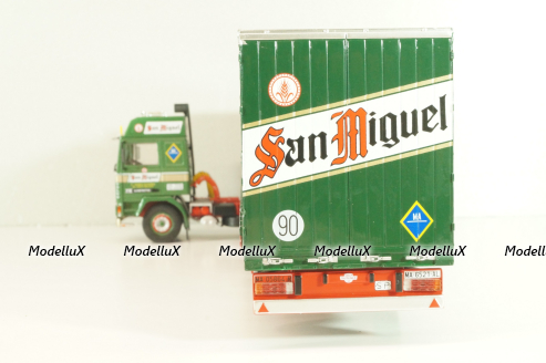 Volvo FH12 truck with semi-trailer "San Miguel" 1988, green Camiones y Autobuses #83, Altaya 1:43