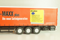 Mercedes-Benz Actros 1846 tractor with semi trailer "Cargo-Maxx" yellow/red, 555, NZG 1:50