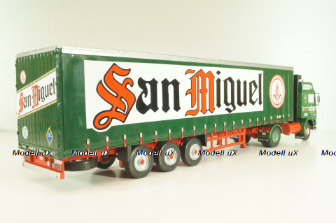 Volvo FH12 truck with semi-trailer "San Miguel" 1988, green Camiones y Autobuses #83, Altaya 1:43