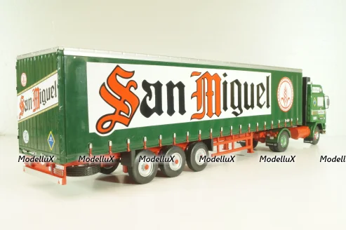 Volvo FH12 truck with semi-trailer "San Miguel" 1988, green Camiones y Autobuses #83, Altaya 1:43