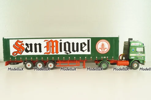 Volvo FH12 truck with semi-trailer "San Miguel" 1988, green Camiones y Autobuses #83, Altaya 1:43