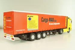 Mercedes-Benz Actros 1846 tractor with semi trailer "Cargo-Maxx" yellow/red, 555, NZG 1:50