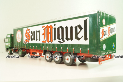 Volvo FH12 truck with semi-trailer "San Miguel" 1988, green Camiones y Autobuses #83, Altaya 1:43