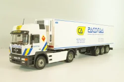 Man 19.502 truck with semi-trailer "Paconsa" 1991 white, Camiones y Autobuses #77, Altaya 1:43