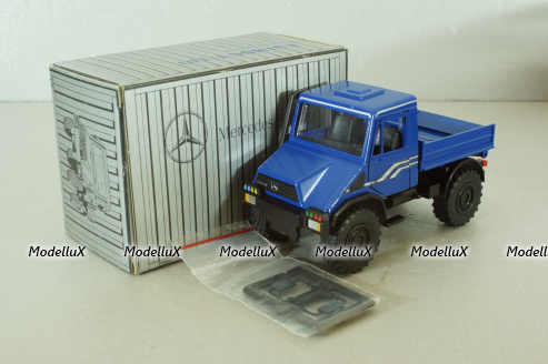 Mercedes Unimog U140, blue, фурнитура в комплекте, B66000162, (#371), NZG 1:43