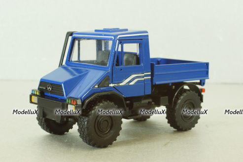 Mercedes Unimog U140, blue, фурнитура в комплекте, B66000162, (#371), NZG 1:43