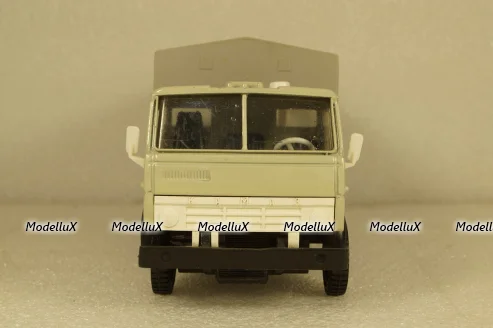 Камаз-5320 бортовой с тентом, серый/синий, Арек 1:43