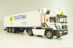 Man 19.502 truck with semi-trailer "Paconsa" 1991 white, Camiones y Autobuses #77, Altaya 1:43
