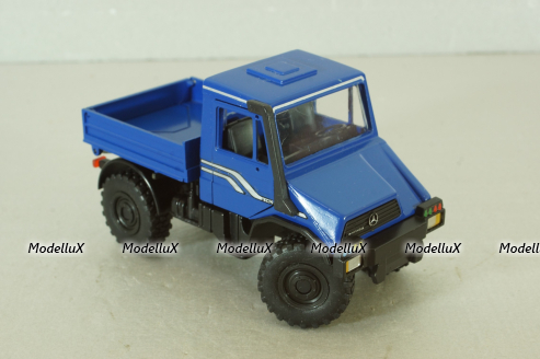 Mercedes Unimog U140, blue, фурнитура в комплекте, B66000162, (#371), NZG 1:43