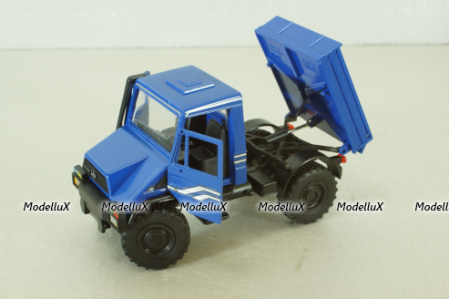Mercedes Unimog U140, blue, фурнитура в комплекте, B66000162, (#371), NZG 1:43
