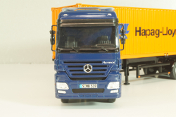 Mercedes-Benz Actros 1846 tractor with semi trailer container "Hapag-Lloyd" blue/orange, B66000810, NZG 1:50