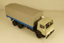 Камаз-5320 бортовой с тентом, серый/синий, Арек 1:43