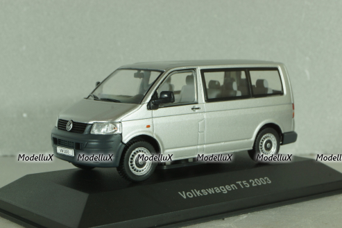 Volkswagen T5 TDI Transporter 2003, silver, Volkswagen Offizielle Modell-Sammlung, Altaya #65 1:43