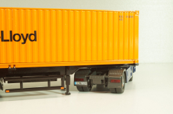 Mercedes-Benz Actros 1846 tractor with semi trailer container "Hapag-Lloyd" blue/orange, B66000810, NZG 1:50