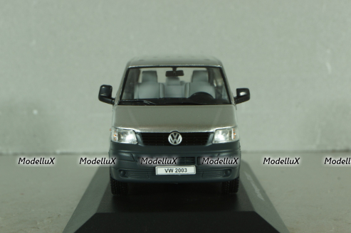 Volkswagen T5 TDI Transporter 2003, silver, Volkswagen Offizielle Modell-Sammlung, Altaya #65 1:43
