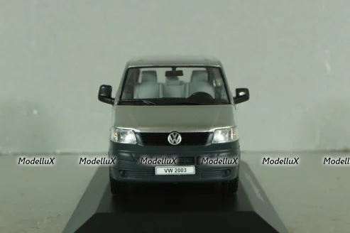 Volkswagen T5 TDI Transporter 2003, silver, Volkswagen Offizielle Modell-Sammlung, Altaya #65 1:43