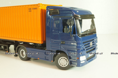 Mercedes-Benz Actros 1846 tractor with semi trailer container "Hapag-Lloyd" blue/orange, B66000810, NZG 1:50