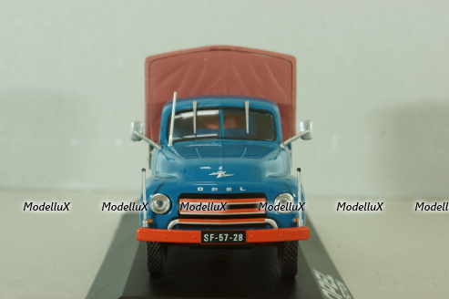 Opel Blitz 1,75t with canvans top 1952, blue, Altaya 1:43