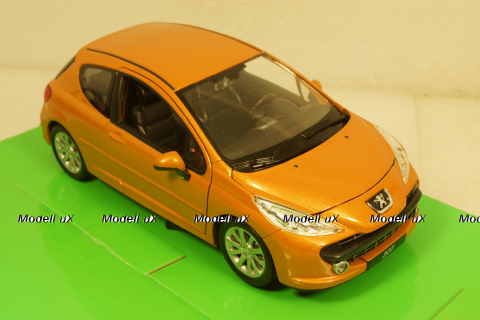 Peugeot 207 Orange, 22492W, Welly 1:24