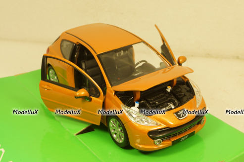 Peugeot 207 Orange, 22492W, Welly 1:24