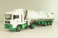 MAN TGS with semi-trailer vacuum truck "HANIEL" 2002, Conrad 1:50
