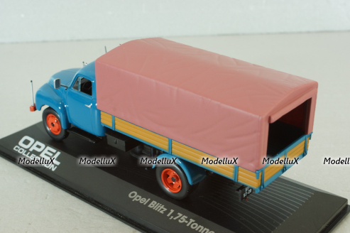 Opel Blitz 1,75t with canvans top 1952, blue, Altaya 1:43