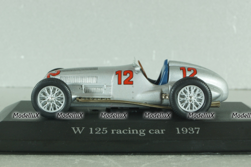 Mercedes-Benz W125 750-kg #12, R. Caracciola, F1 racing car 1937, silver, MBOMS041, Altaya, Mercedes-Benz Offizielle Modell Sammlung #41, 1:43