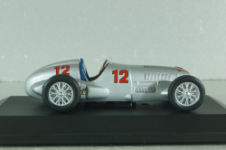 Mercedes-Benz W125 750-kg #12, R. Caracciola, F1 racing car 1937, silver, MBOMS041, Altaya, Mercedes-Benz Offizielle Modell Sammlung #41, 1:43