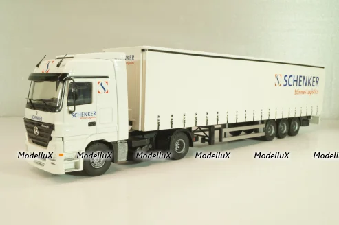 Mercedes-Benz Actros 1841 with semi-trailer "Schenker", white, Tekno 1:50